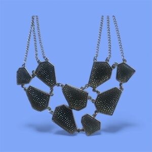 Necklace - pebbly pave shapes
